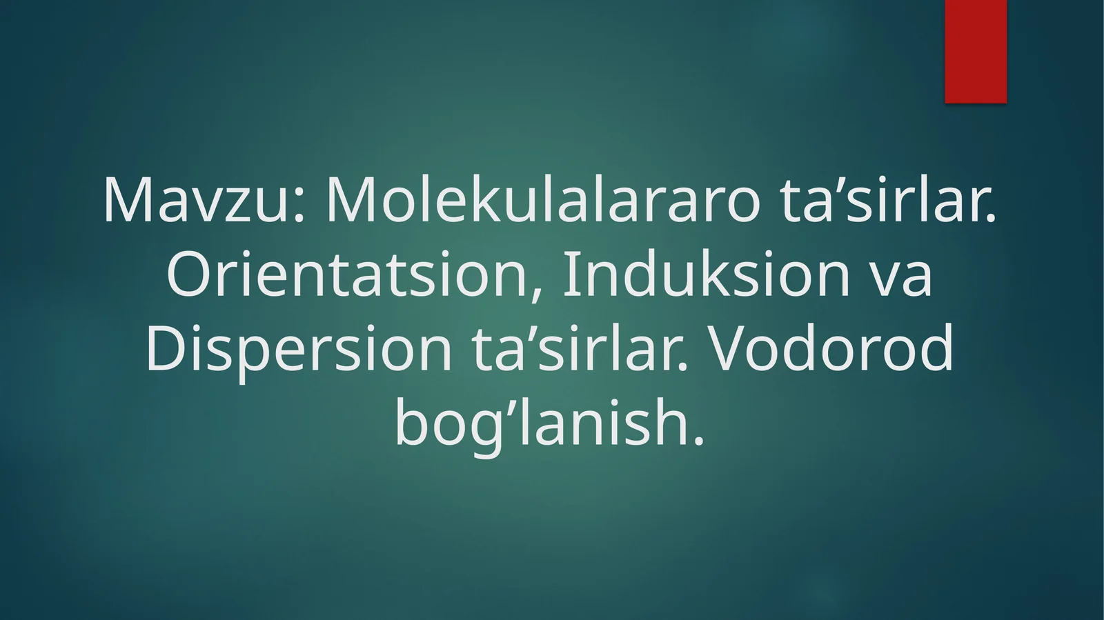 Molekulalararota’sirlar 1