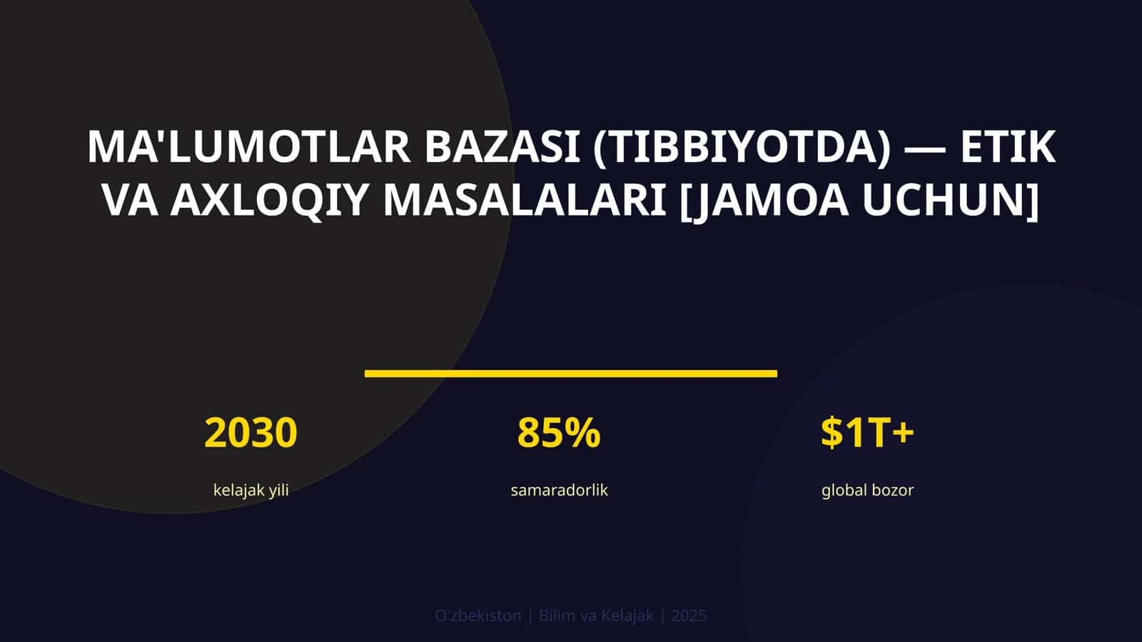 Ma'lumotlar bazasi (tibbiyotda) — etik va axloqiy masalalari [jamoa uchun] 1