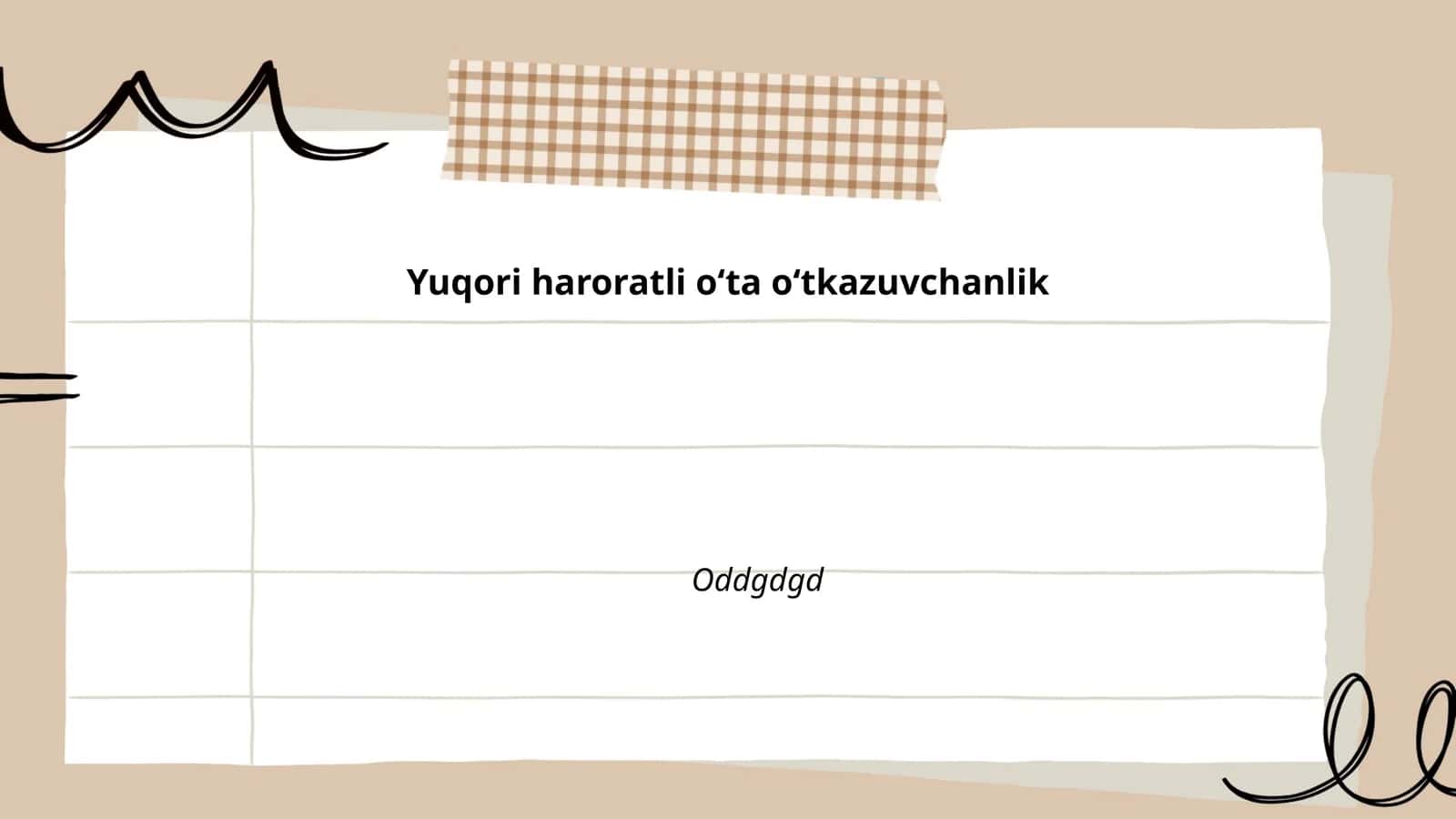 Yuqori haroratli oʻta oʻtkazuvchanlik 1