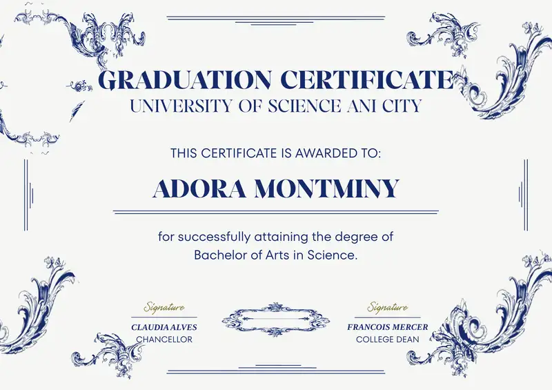 Graduation Certificate 1
