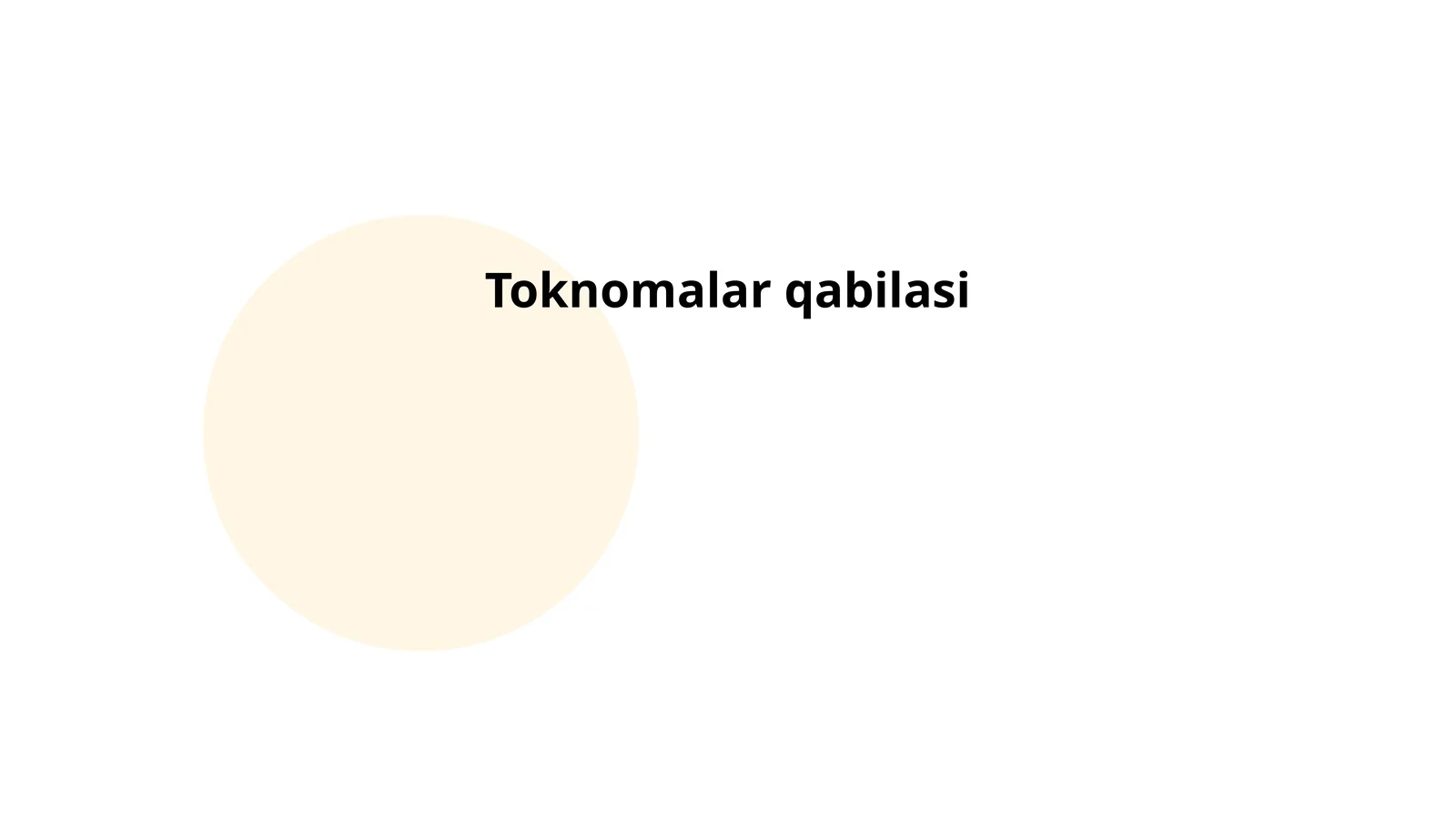 Toknomalar qabilasi 1