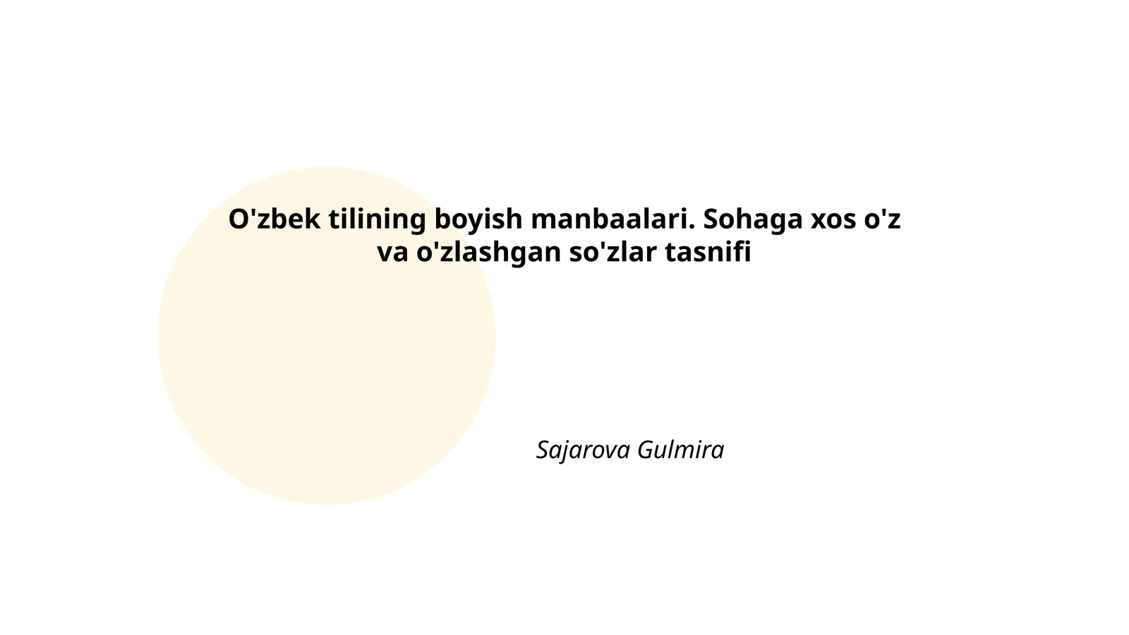 O'zbek tilining boyish manbaalari 1