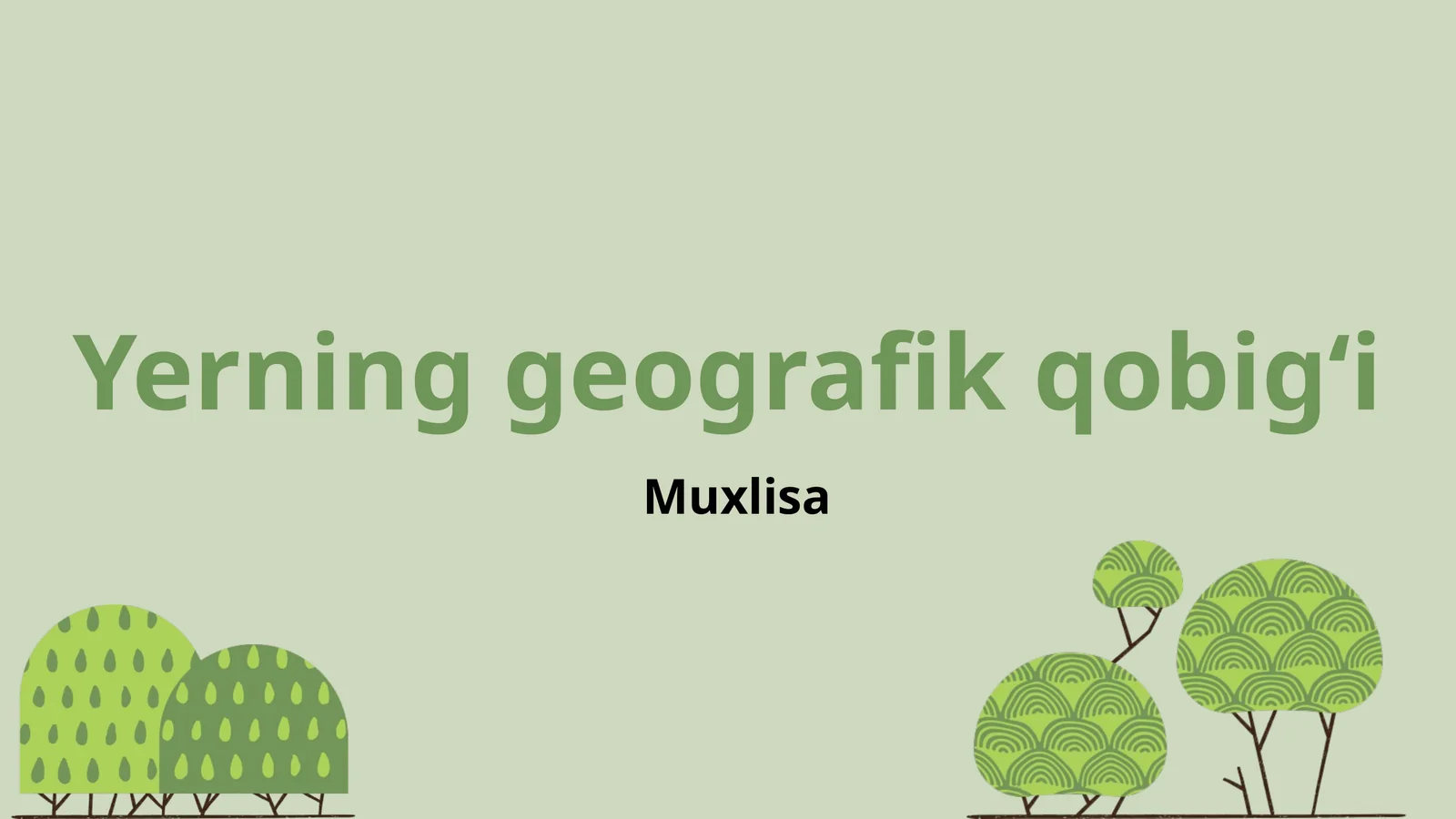 Yerning geografik qobigʻi 1