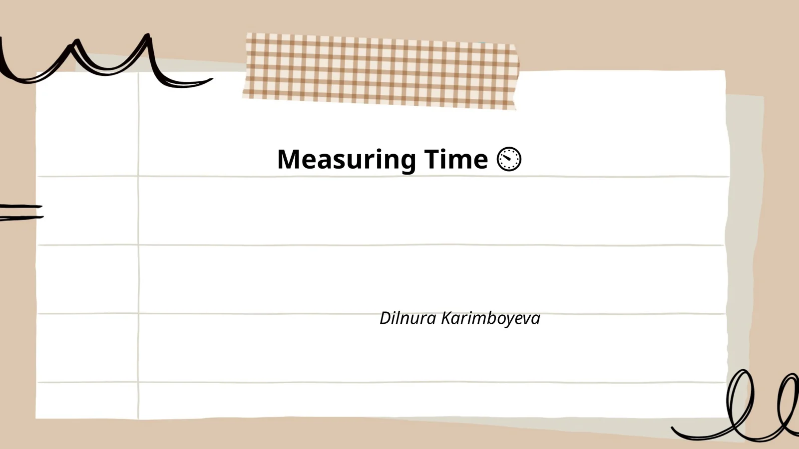 Measuring Time ⏲️ 1