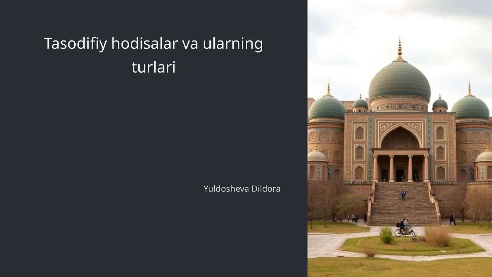 Tasodifiy hodisalar va ularning turlari 1