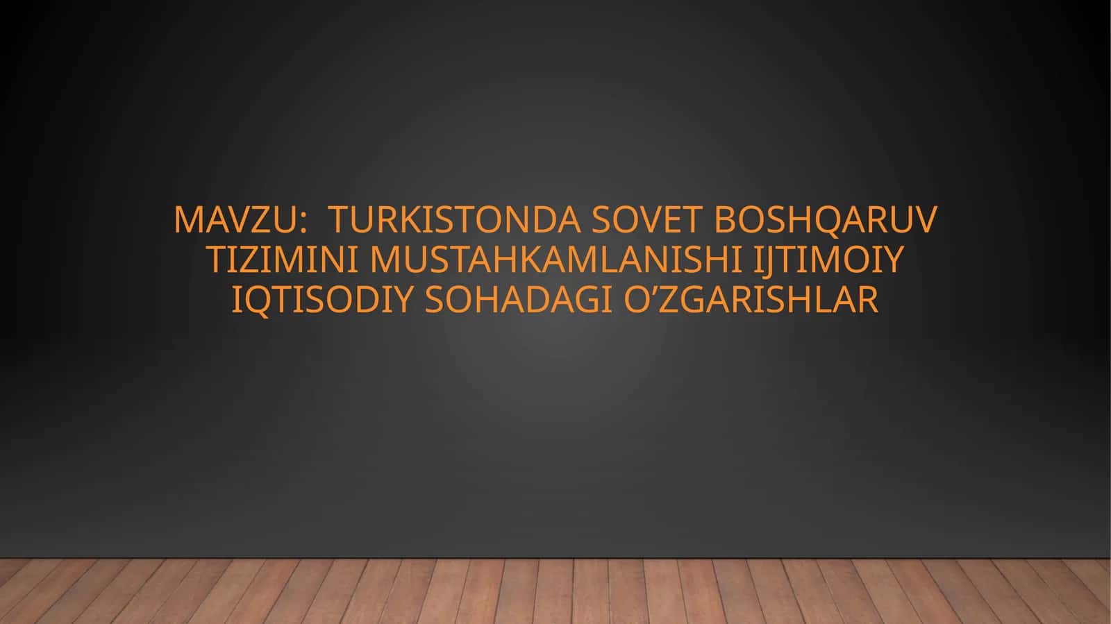 Turkistonda sovet boshqaruv tizimini mustahkamlanishi ijtimoiy iqtisodiy sohadagi o’zgarishlar 1