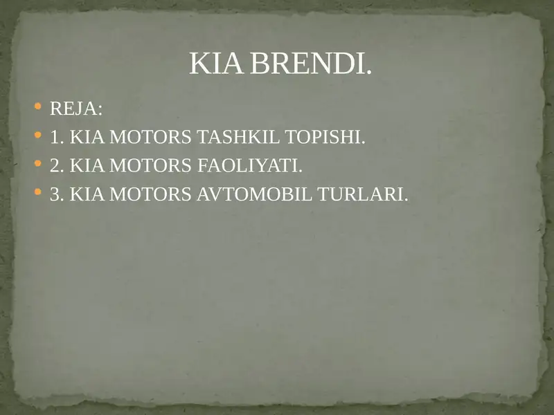 KIA MOTORS 1