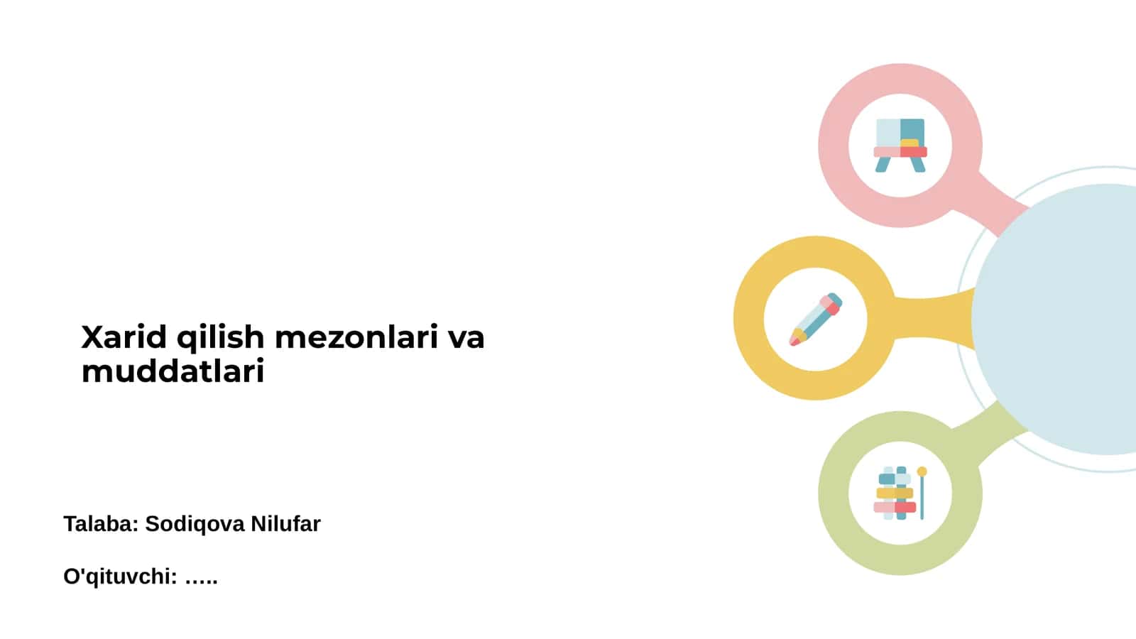 Xarid qilish mezonlari va muddatlari 1