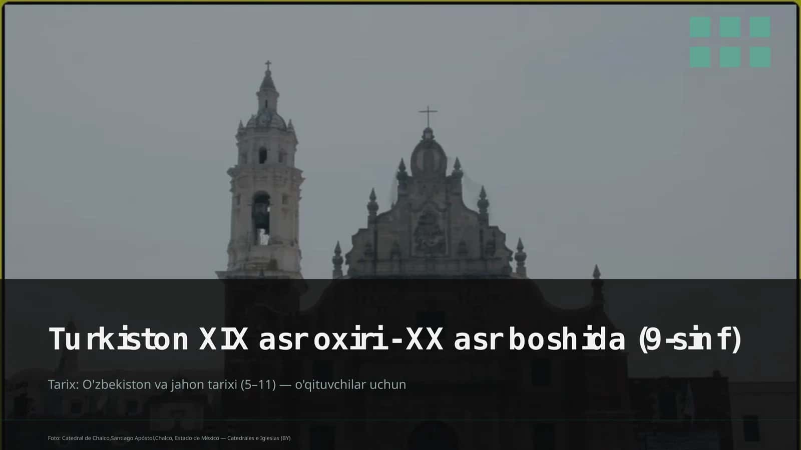 Turkiston XIX asr oxiri - XX asr boshida (9-sinf) 1
