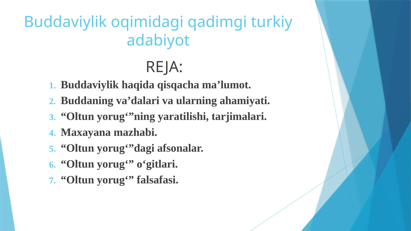 Buddaviylik oqimidagi qadimgi turkiy adabiyot 1