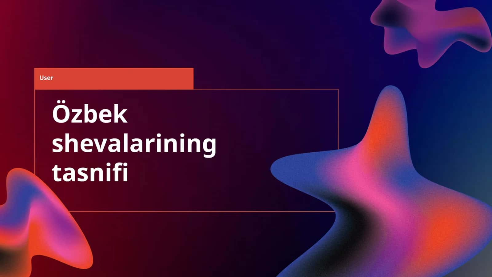 Özbek shevalarining tasnifi 1