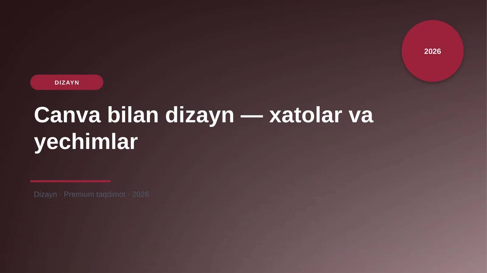 Canva bilan dizayn — xatolar va yechimlar 1