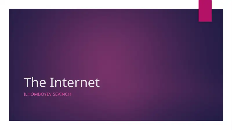 The Internet 1