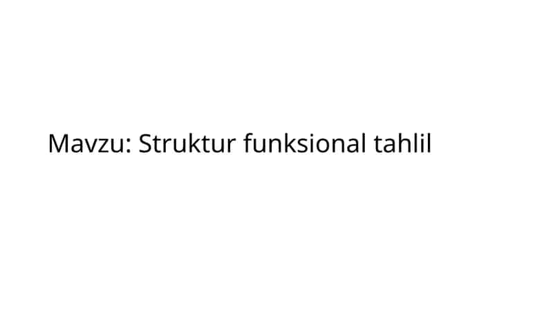 Struktur funksional tahlil 1