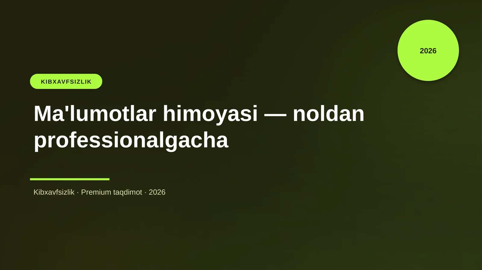 Ma'lumotlar himoyasi — noldan professionalgacha 1