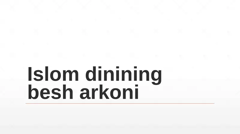 Islomdininingbesharkoni 1
