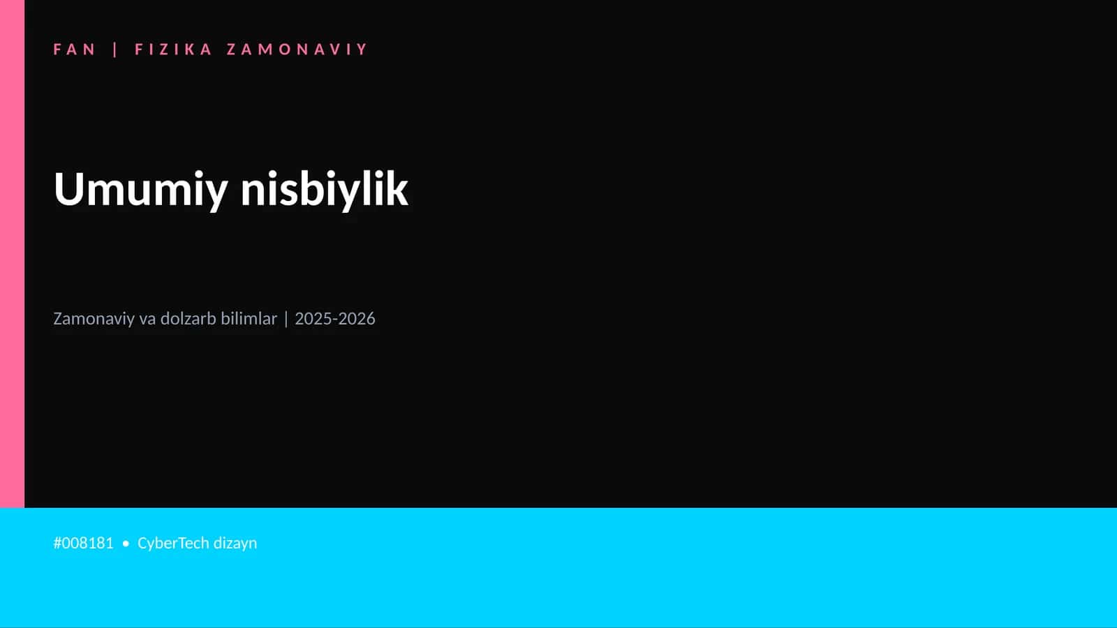 FAN | FIZIKA ZAMONAVIY 1