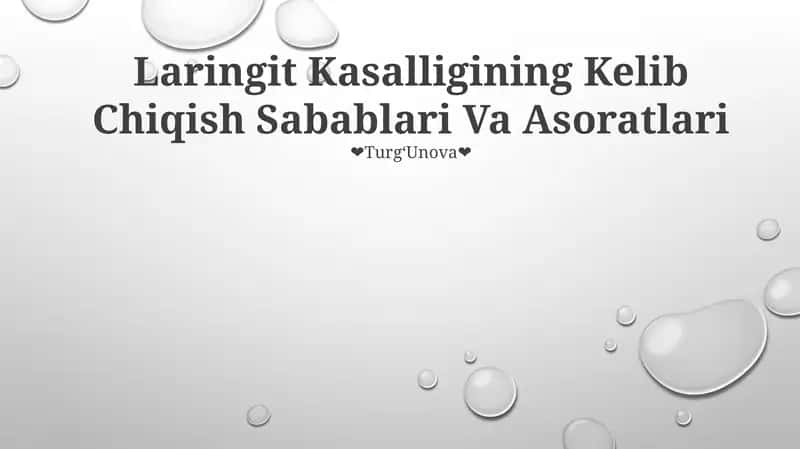 Laringit Kasalligining Kelib Chiqish Sabablari Va Asoratlari 1