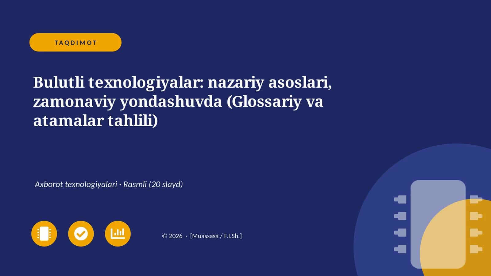 Bulutli texnologiyalar: nazariy asoslari, zamonaviy yondashuvda (Glossariy va atamalar tahlili) 1