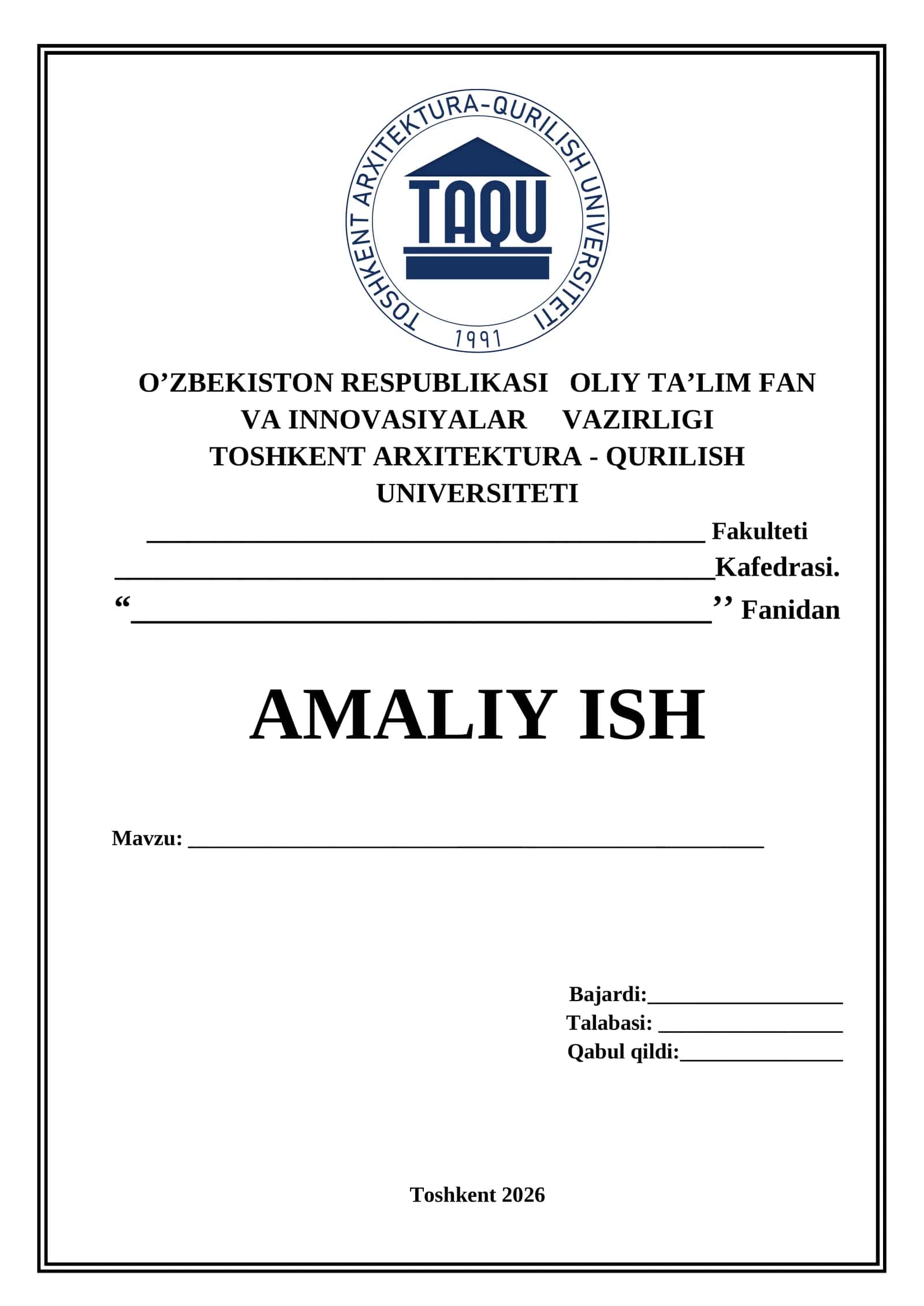 AMALIY ISH 1