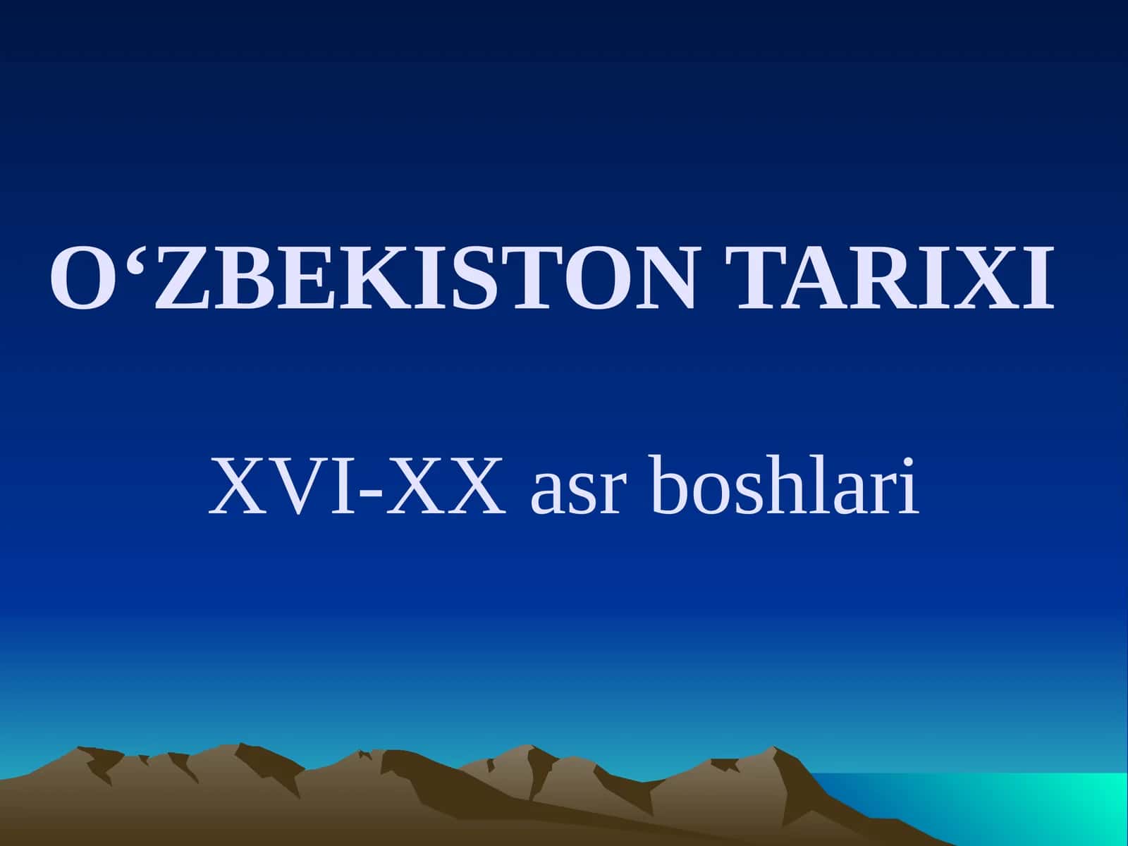 MOVAROUNNAHR SHAYBONIYLAR HUKMRONLIGI DAVRIDA 1