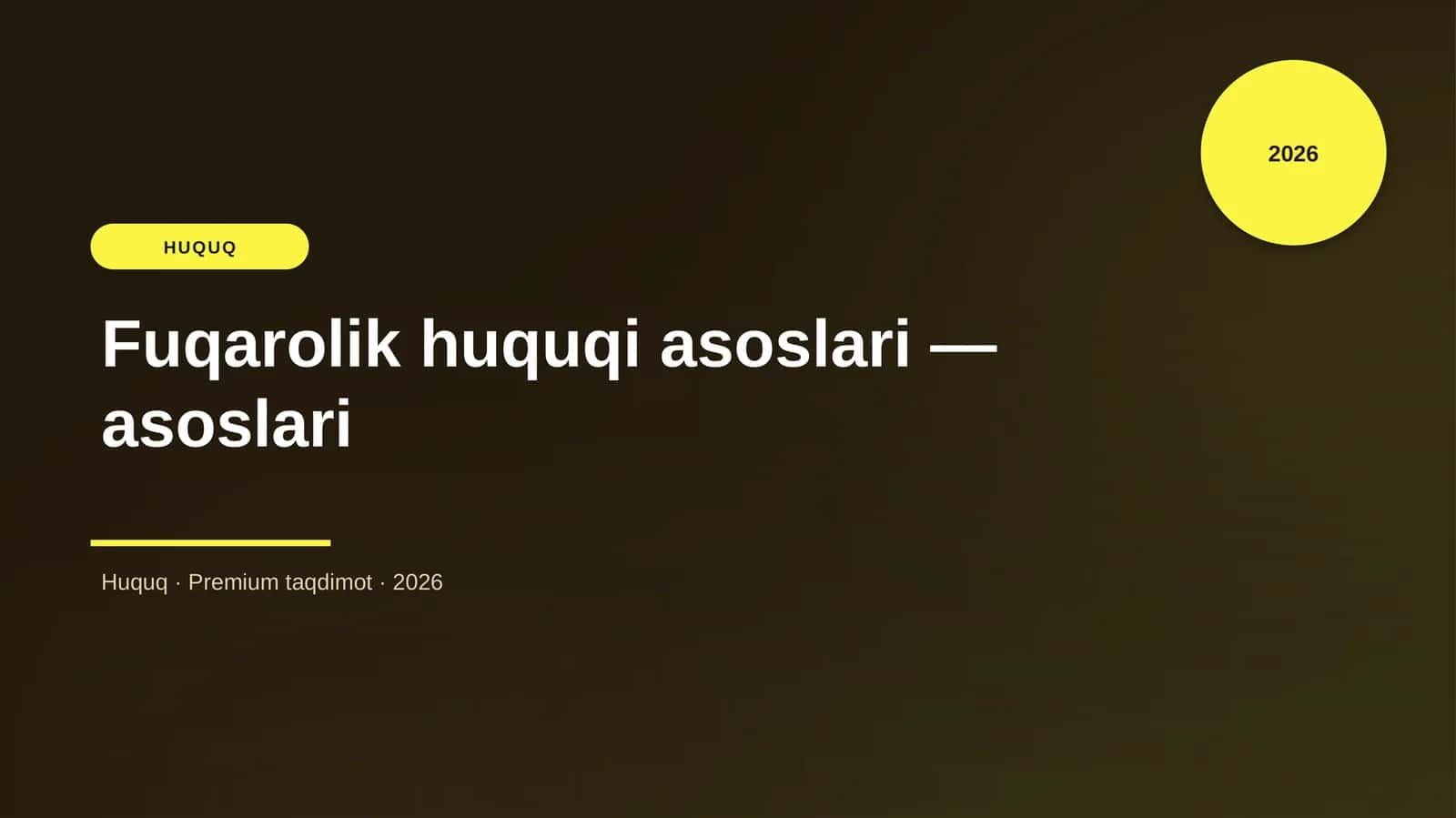 Fuqarolik huquqi asoslari — asoslari 1