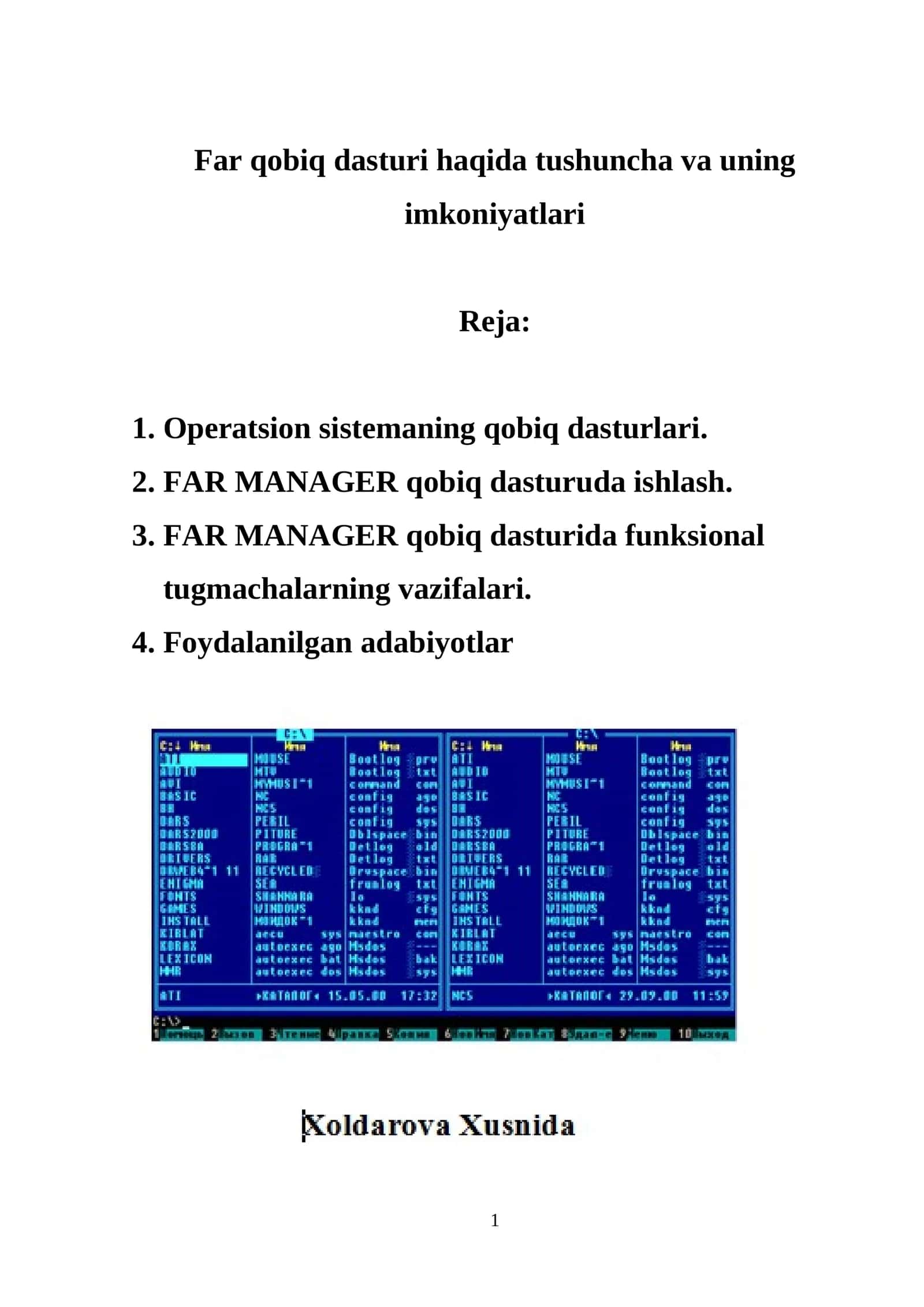 Far Manager dasturi 1