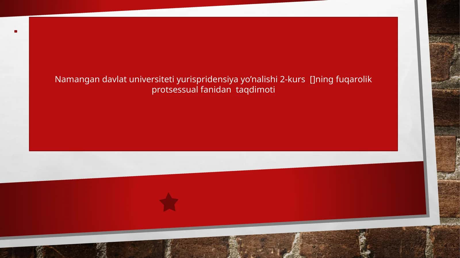 Namangan davlat universiteti yurispridensiya yo’nalishi 2-kurs 1