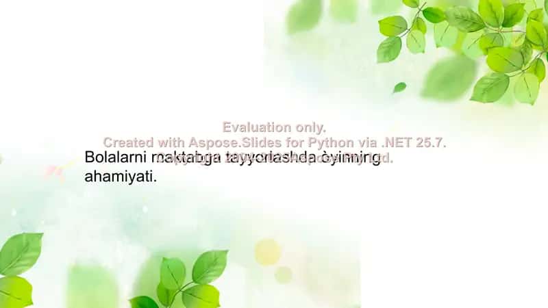 Bolalarni maktabga tayyorlashda o'yinning ahamiyati 1