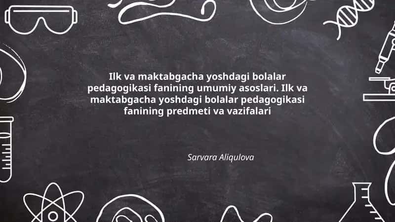 Ilk va maktabgacha yoshdagi bolalar pedagogikasi 1