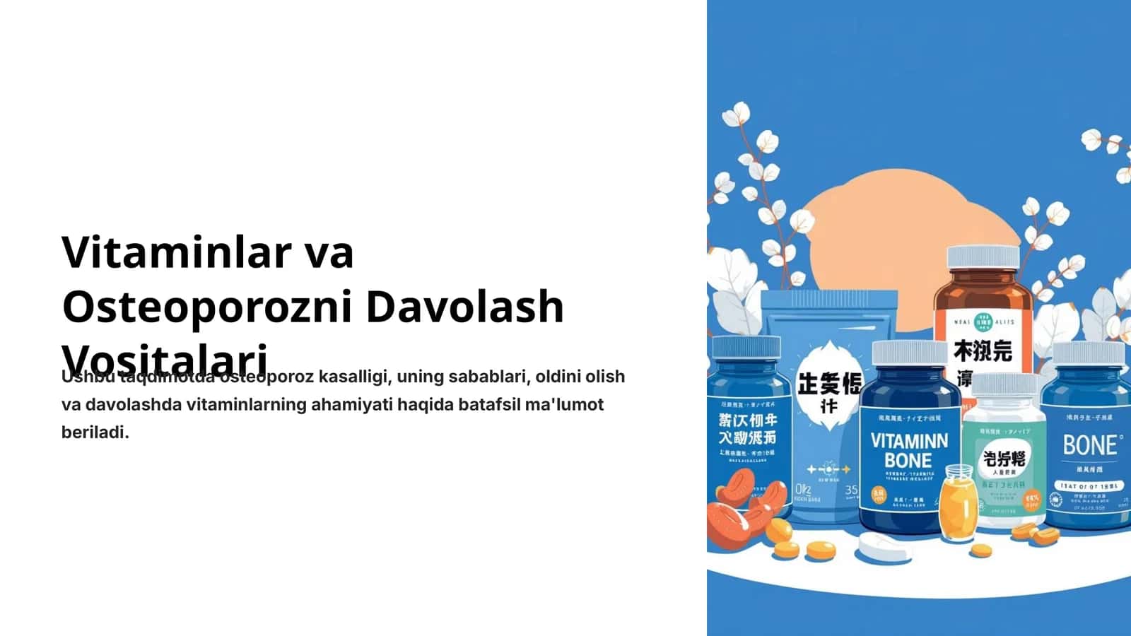 Vitaminlar va Osteoporozni Davolash Vositalari 1