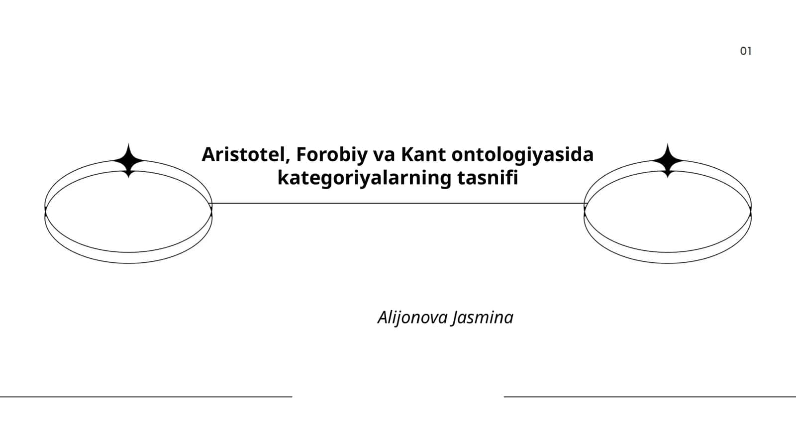 Aristotel, Forobiy va Kant ontologiyasida kategoriyalarning tasnifi 1