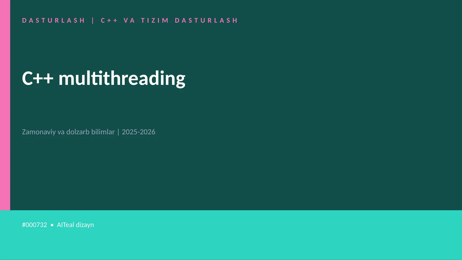 C++ multithreading 1