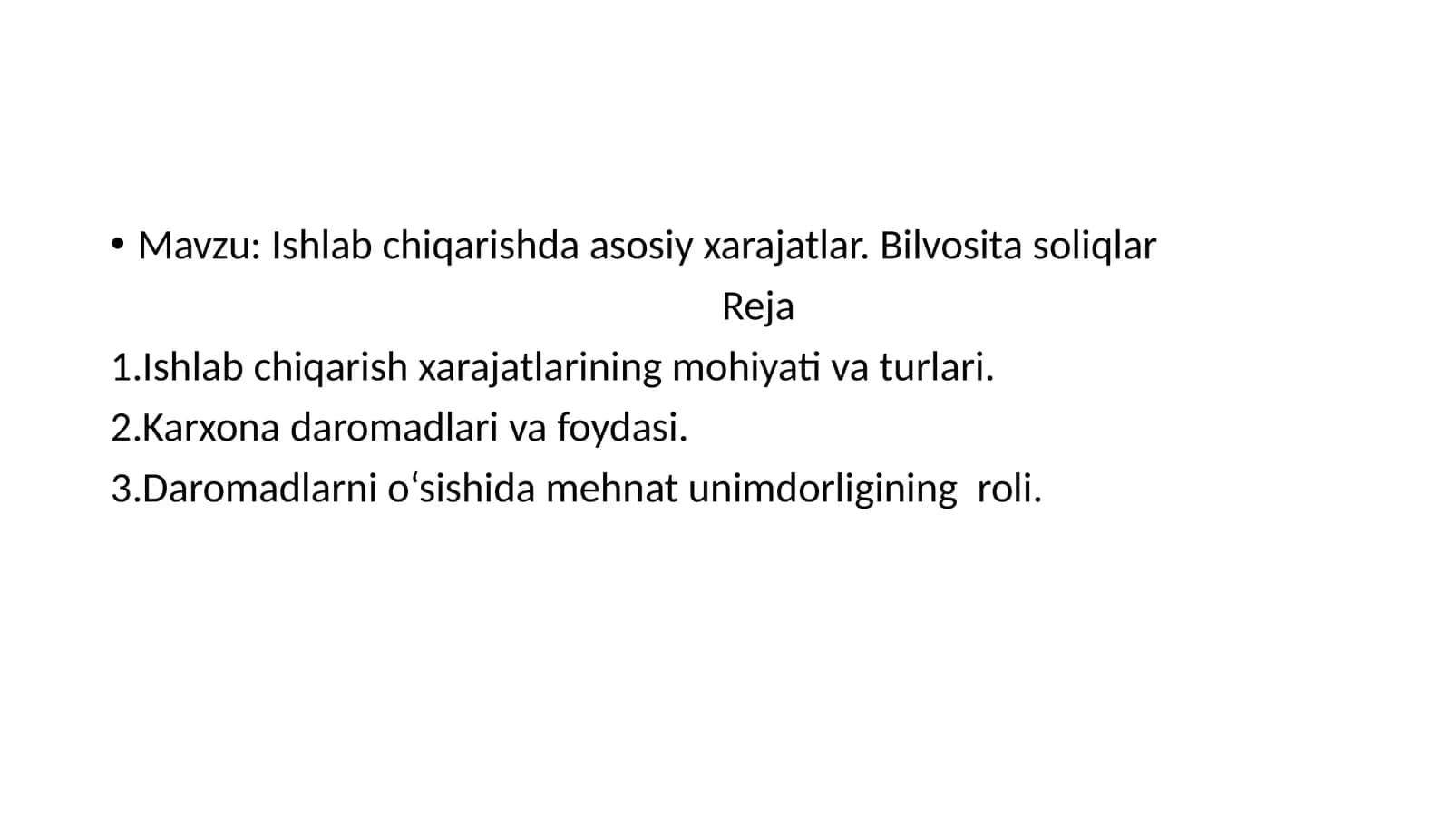BIZNESDA BUXGALTERIYA FANIDAN ISHLAGAN SLAYDI 1