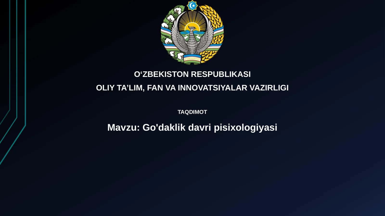 Go'daklik davri psixologiyasi 1