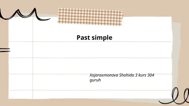 Past simple 1