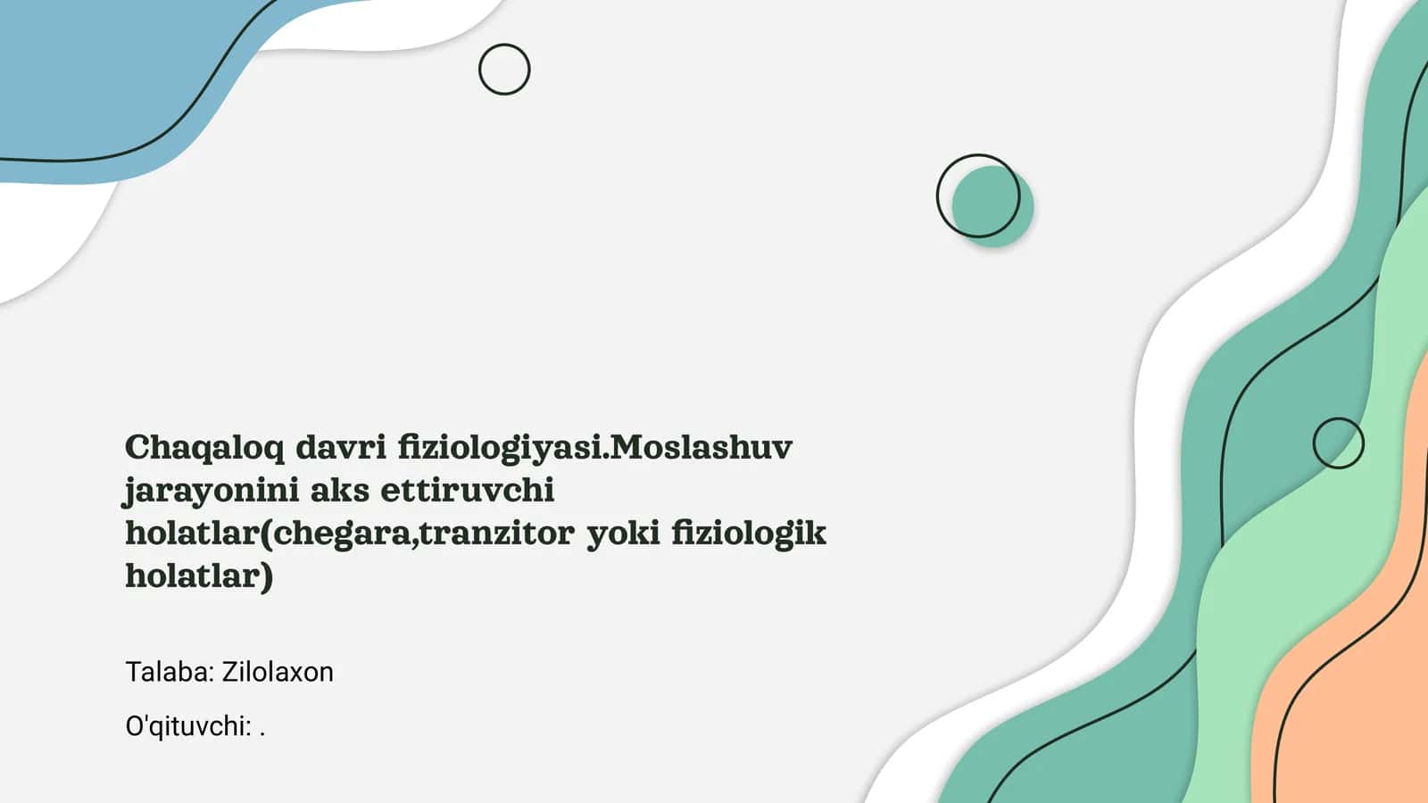 Chaqaloq davri fiziologiyasi 1