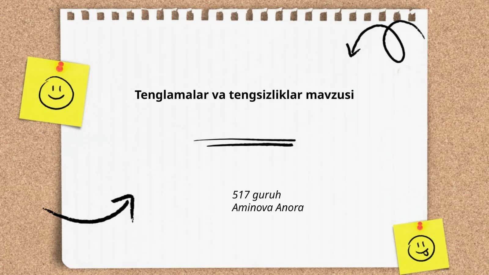 Tenglamalar va tengsizliklar mavzusi 1