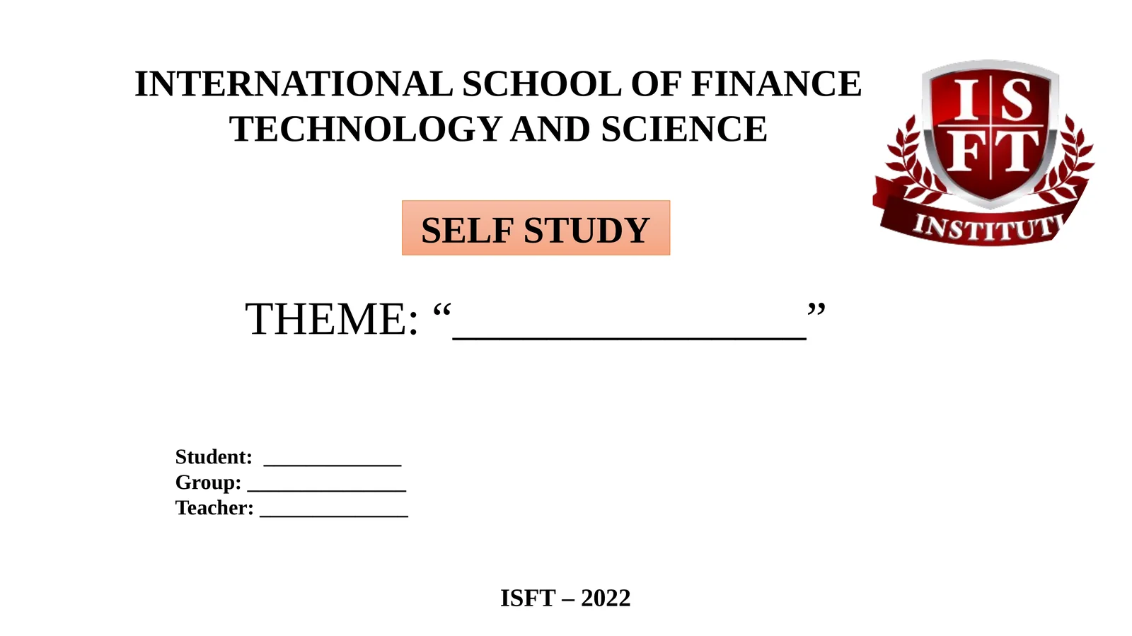 ISFT - 2022 1