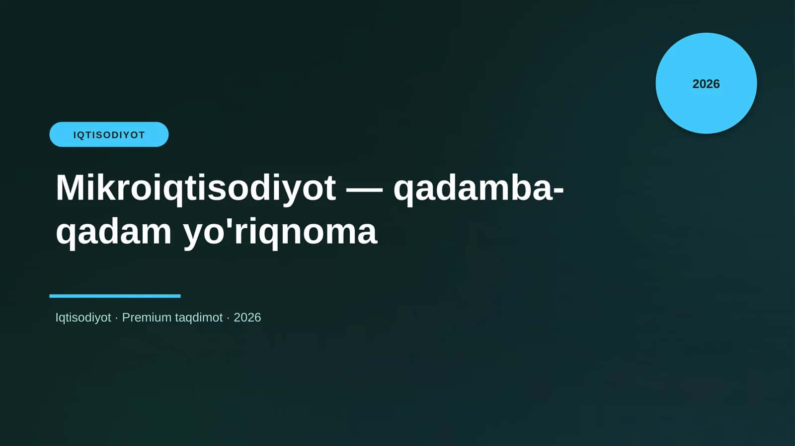 Mikroiqtisodiyot — qadamba-qadam yo'riqnoma 1