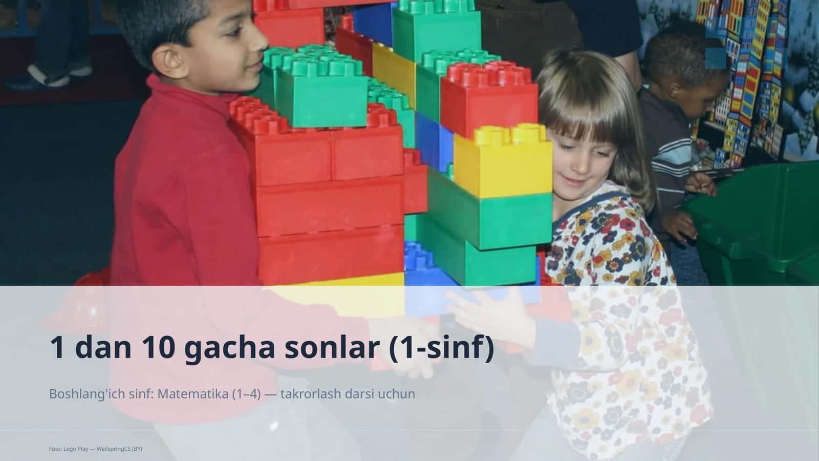 1 dan 10 gacha sonlar (1-sinf) 1