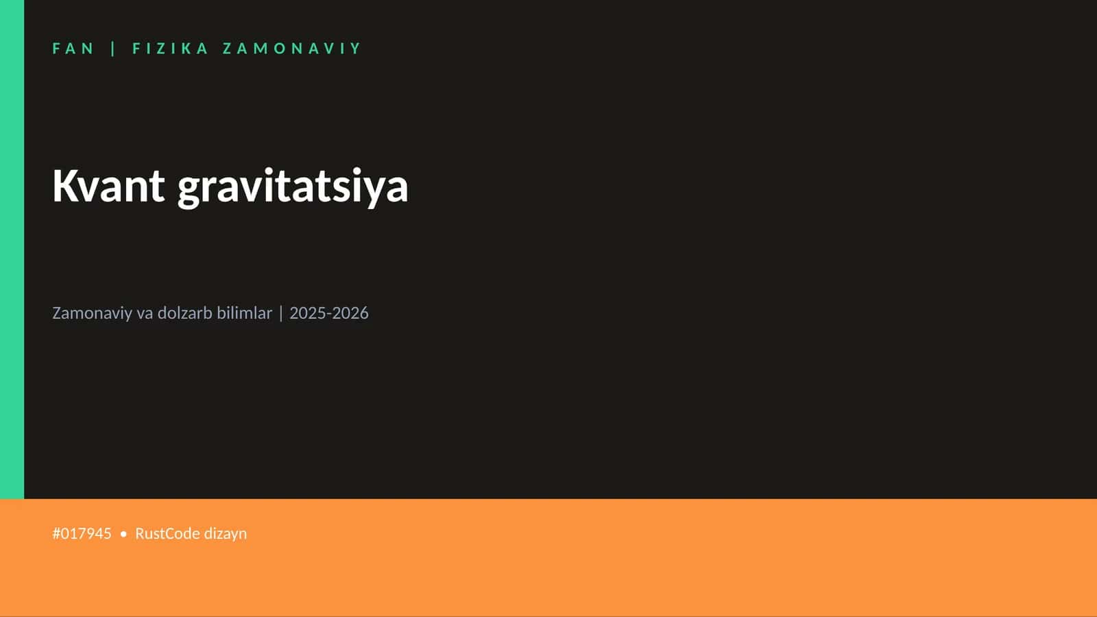 FIZIKA ZAMONAVIY 1