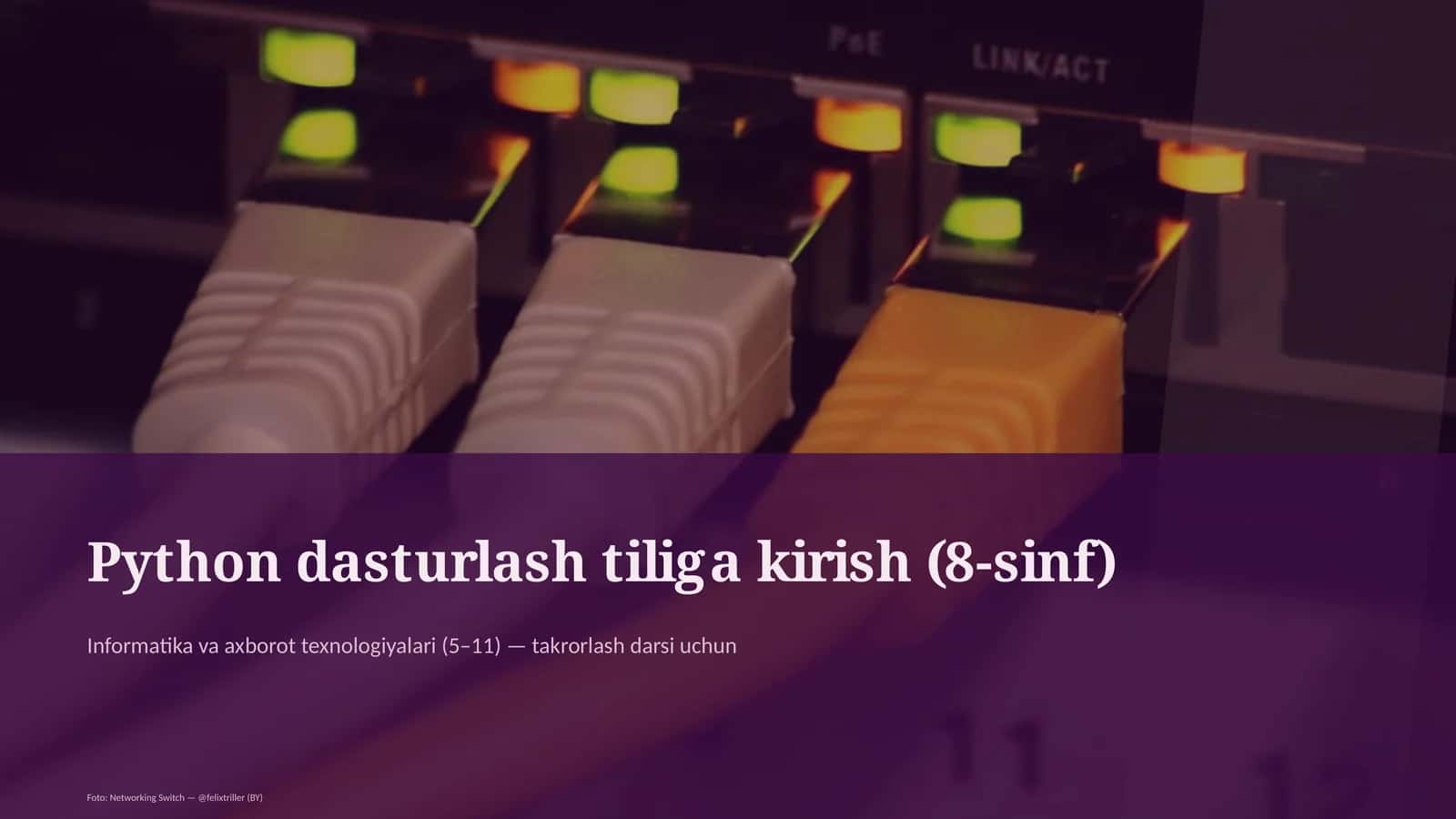 Python dasturlash tiliga kirish (8-sinf) 1