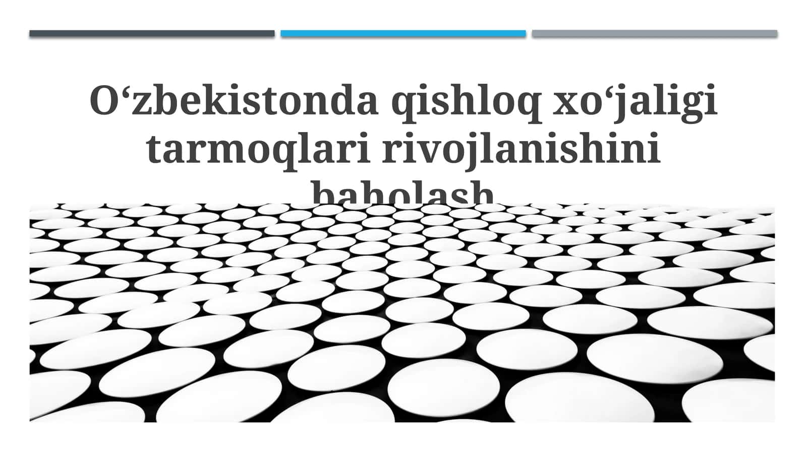 Oʻzbekistonda qishloq xoʻjaligi tarmoqlari rivojlanishini baholash 1