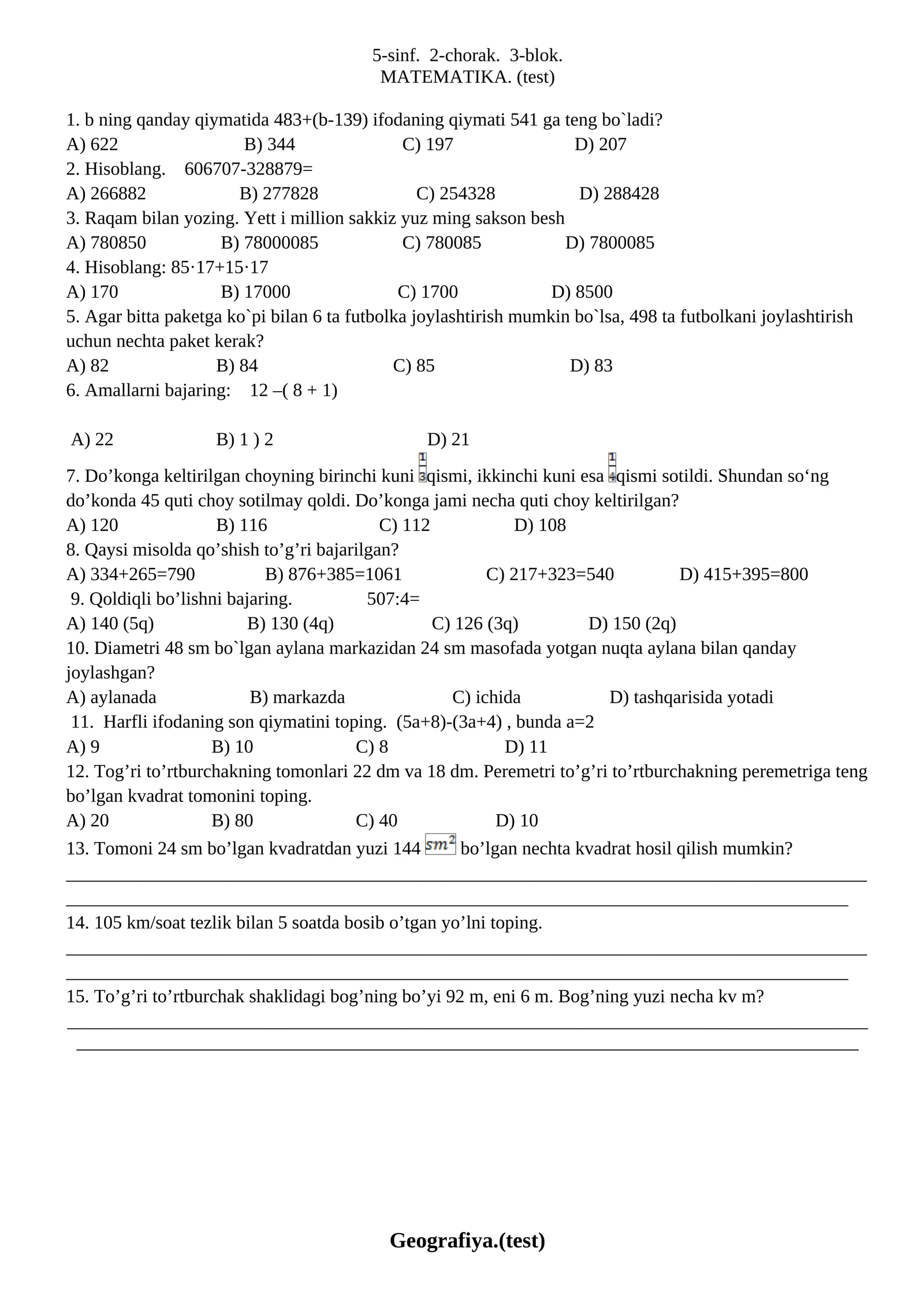 MATEMATIKA 1