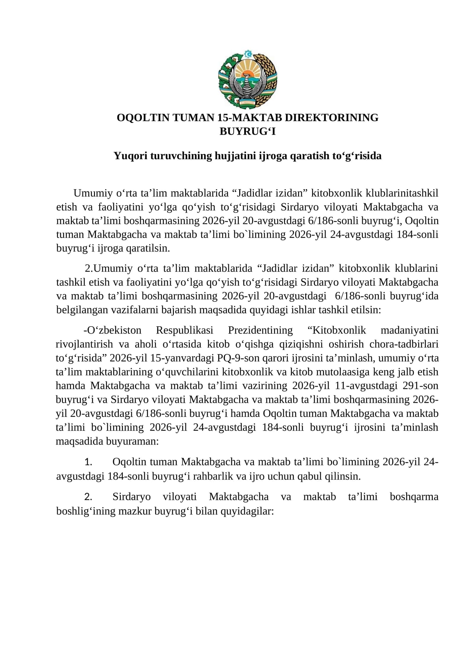 Jadidlar izidan kitobxonlik klublari tashkil etish 1