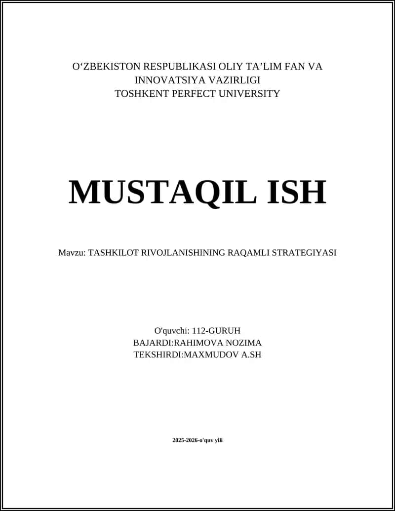 TASHKILOT RIVOJLANISHINING RAQAMLI STRATEGIYASI 1