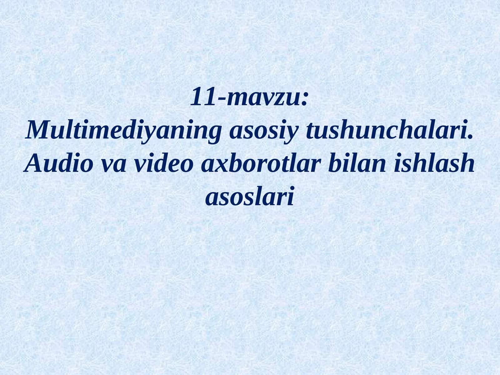 Multimediyatushunchasi 1