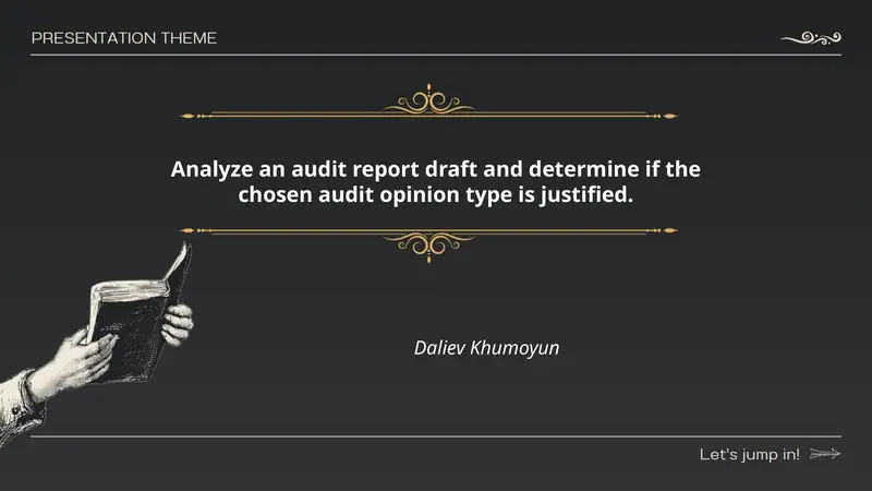 Audit Report Draft Analysis 1