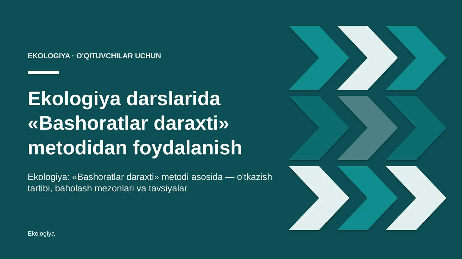 ekologiya darslarida bashoratlar daraxti metodidan foydalanish 6194 1